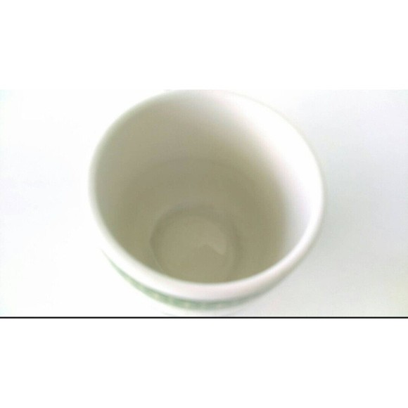 Vintage Syracuse China Demitasse Cup White Green Stripe with Gold Cross - Picture 4 of 4